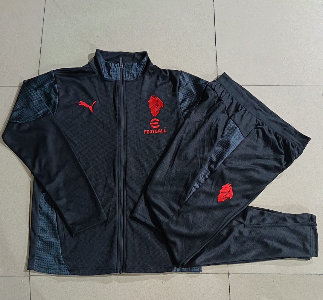 AC Milan 25/26 Chaqueta Niño · Negro · Estampado