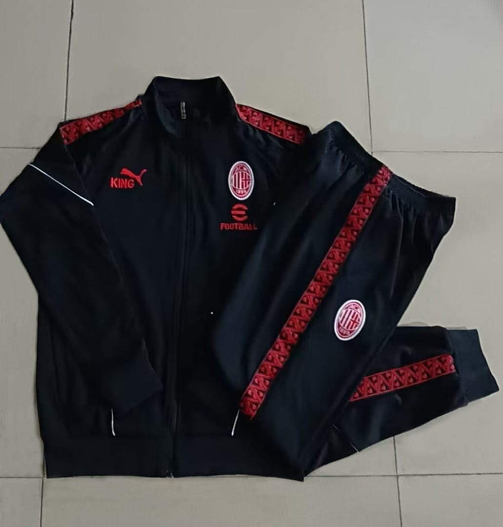 AC Milan 25/26 Chaqueta Niño · Negro