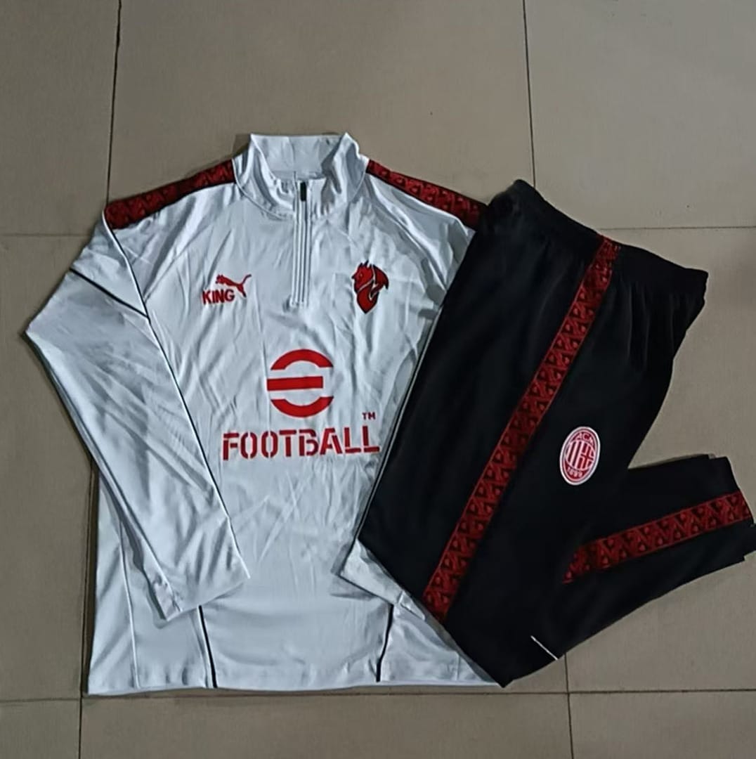 AC Milan 25/26 Sudadera Niño · Blanco