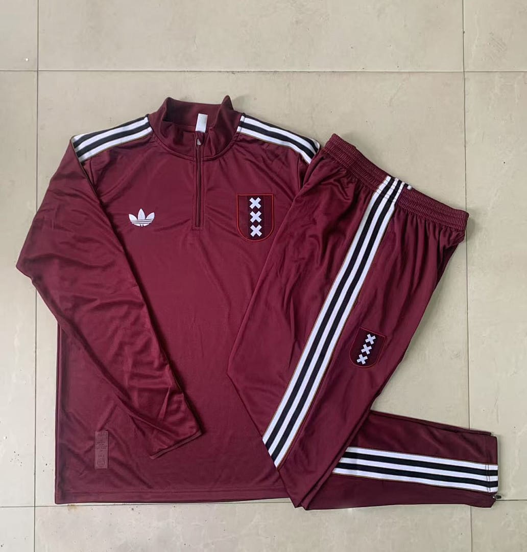 Ajax 25/26 Sudadera Niño · Vino Oscuro · Retro