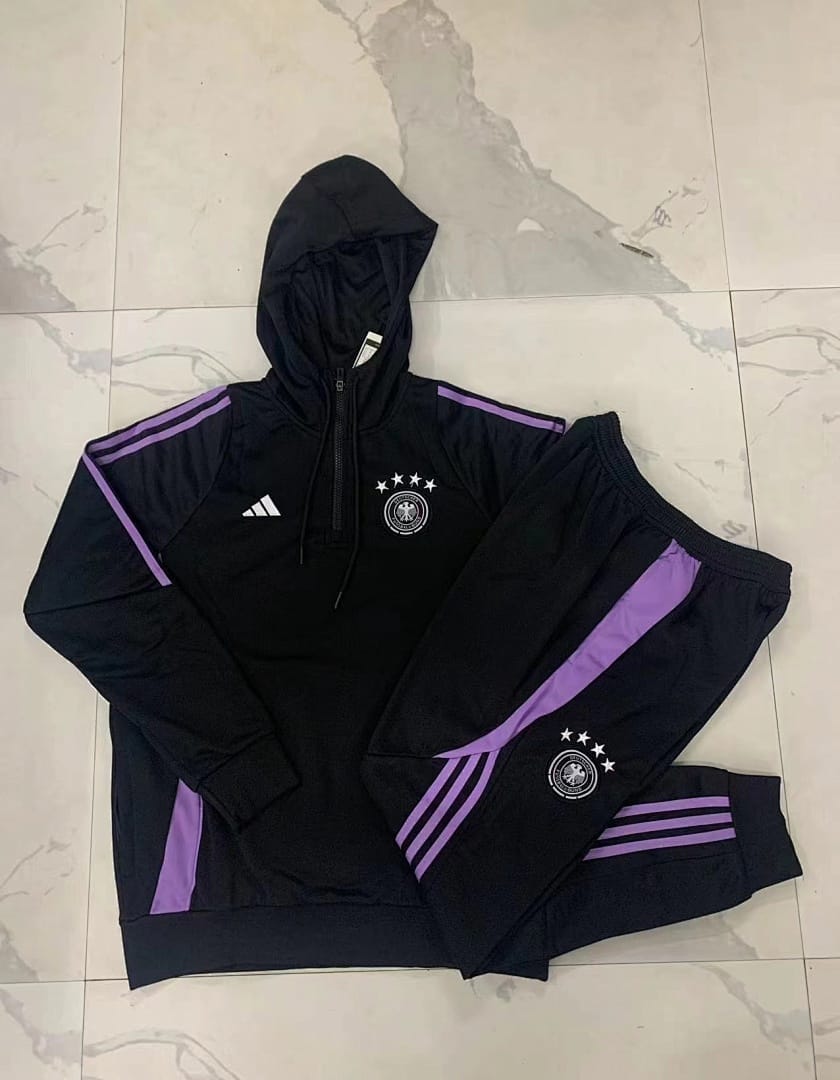 Alemania 24/25 Sudadera con Capucha Niño · Negro