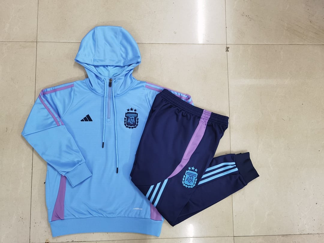 Argentina 24/25 Sudadera con Capucha Niño · Celeste