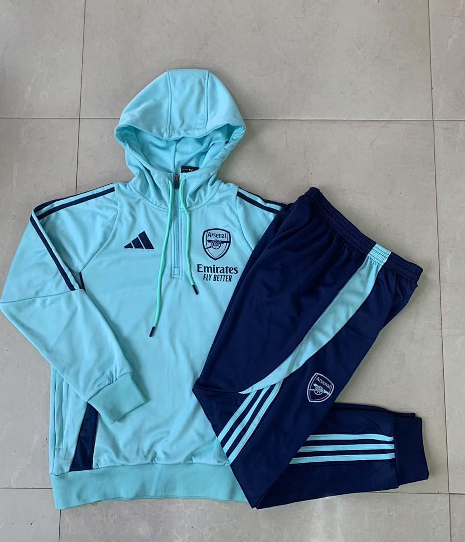 Arsenal 24/25 Sudadera con Capucha Niño · Verde Claro