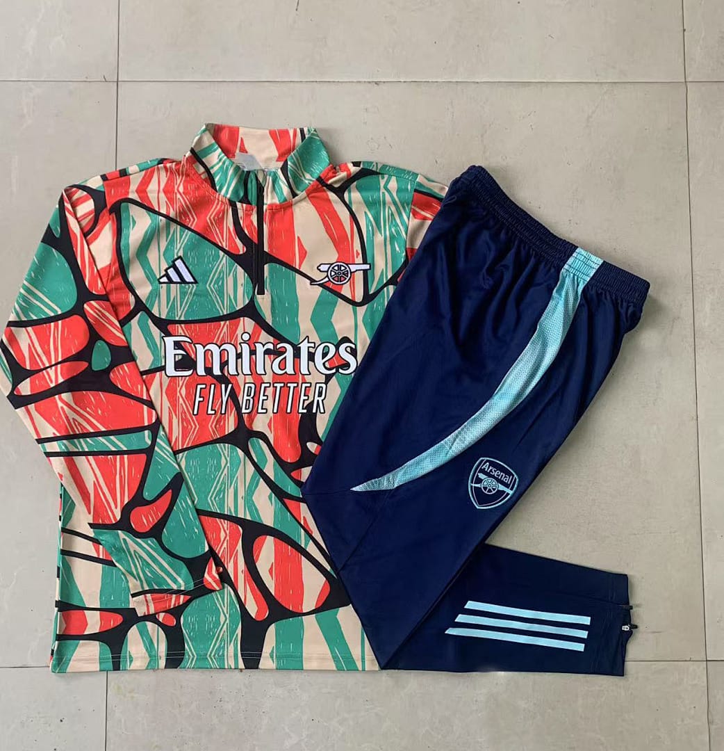 Arsenal 24/25 Sudadera Niño · Rojo y Verde · Estampado
