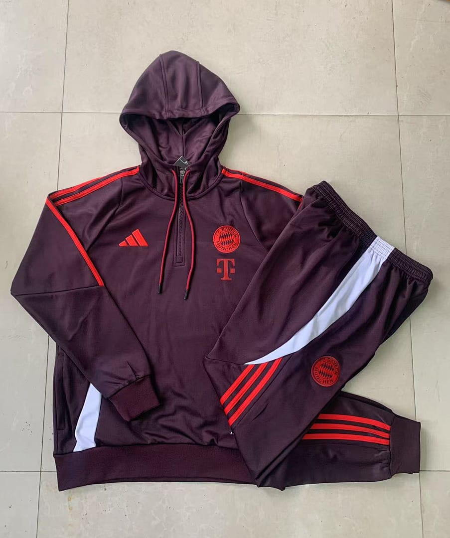 Bayern Múnich 24/25 Sudadera con Capucha Niño · Rojo Óxido