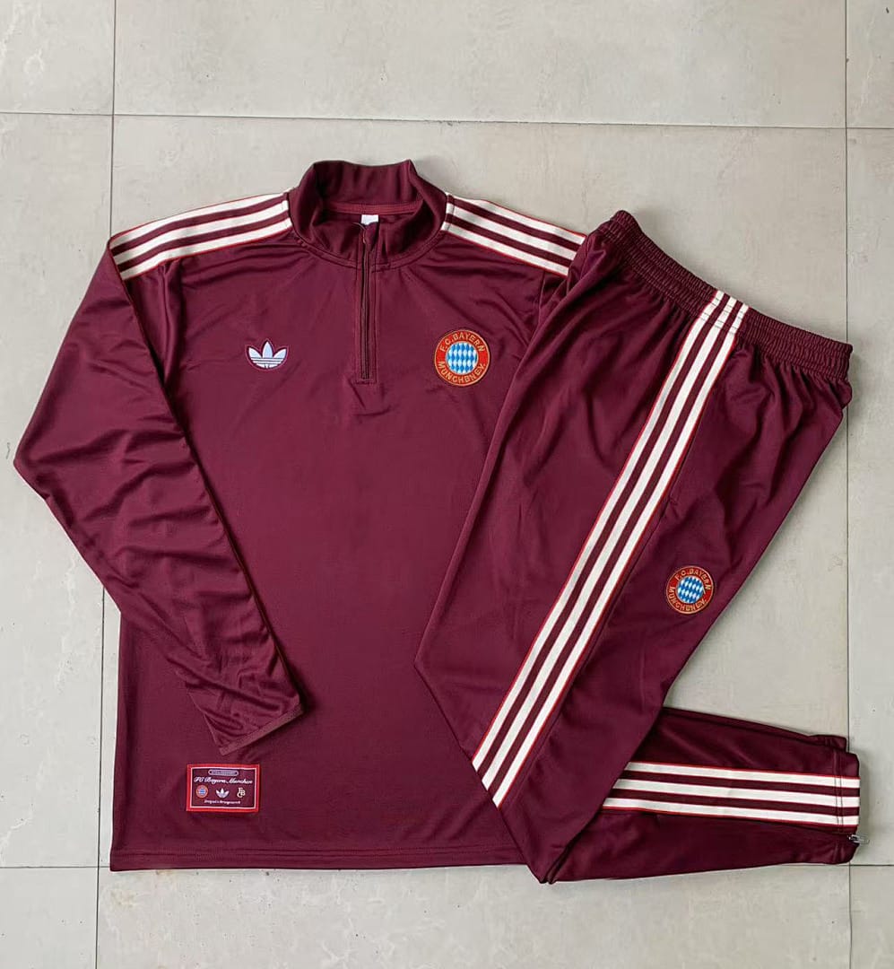 Bayern Múnich 25/26 Sudadera Niño · Vino Oscuro · Retro