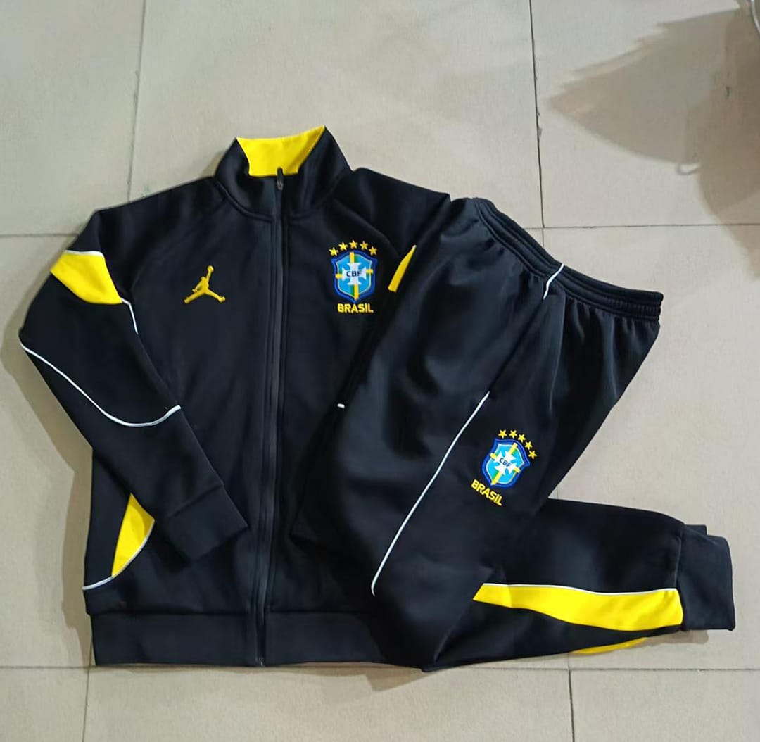 Brasil 26/27 Chaqueta Niño · Negro · Cuello Amarillo