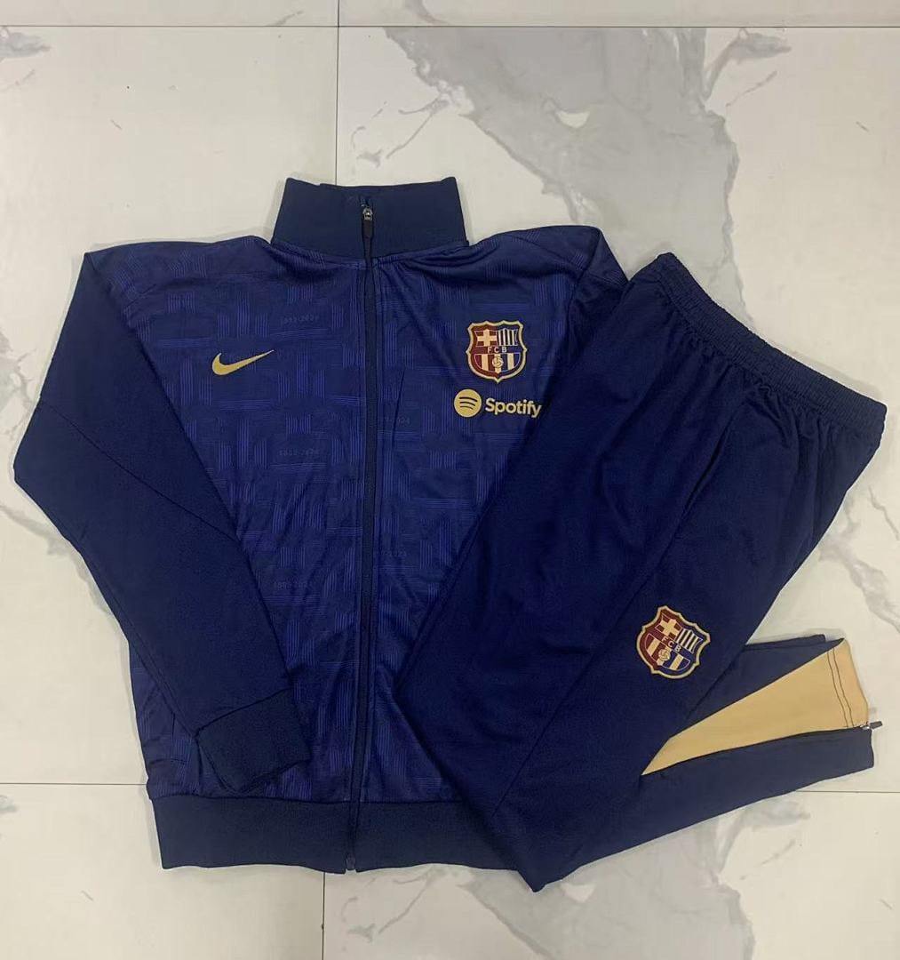 FC Barcelona 24/25 Chaqueta Niño · Azul Rey · Estampado