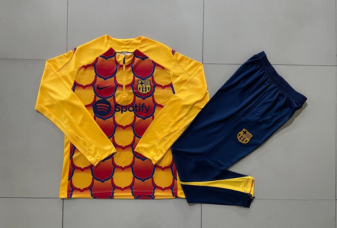FC Barcelona 24/25 Sudadera Niño · Amarillo · Estampado