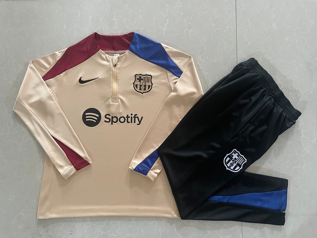 FC Barcelona 24/25 Sudadera Niño · Mostaza