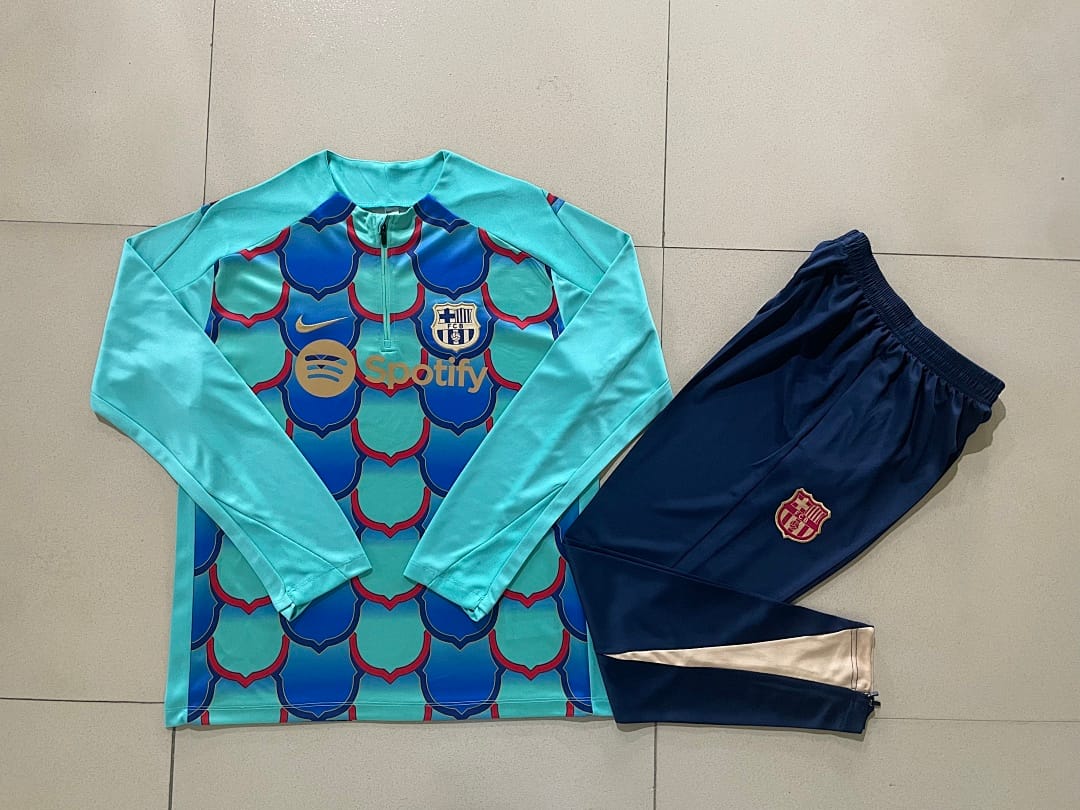 FC Barcelona 24/25 Sudadera Niño · Verde · Estampado