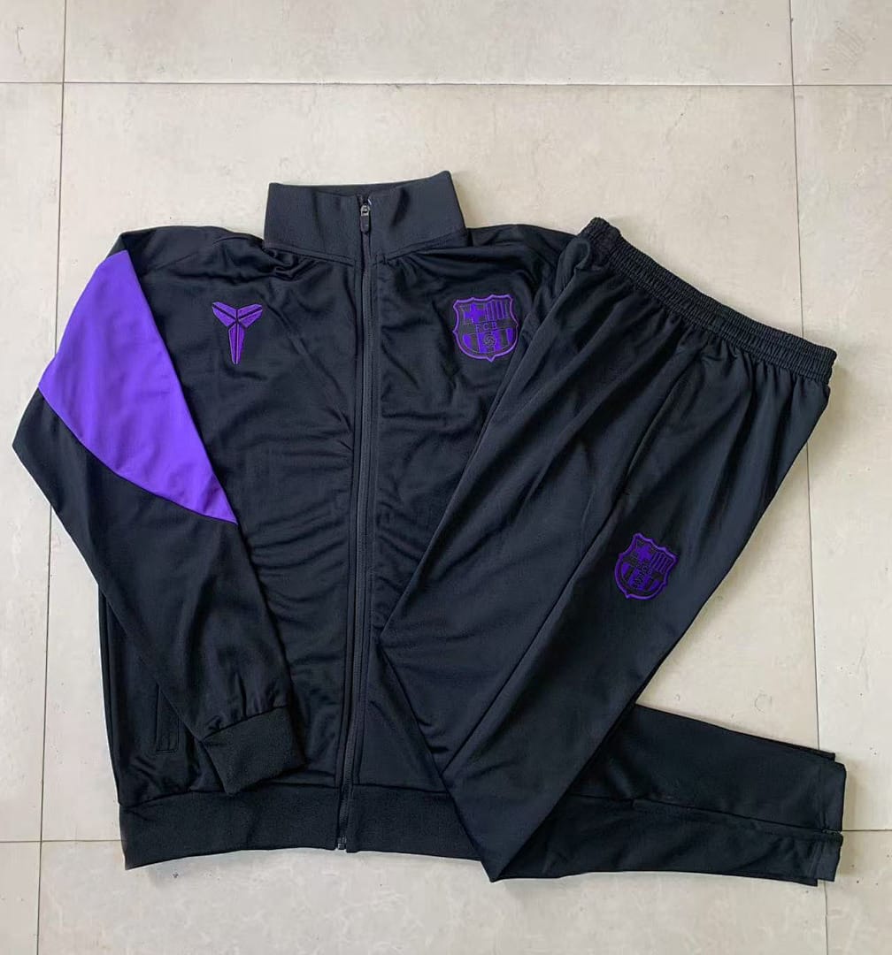 FC Barcelona 25/26 Chaqueta Niño · Negro · Mangas Morado