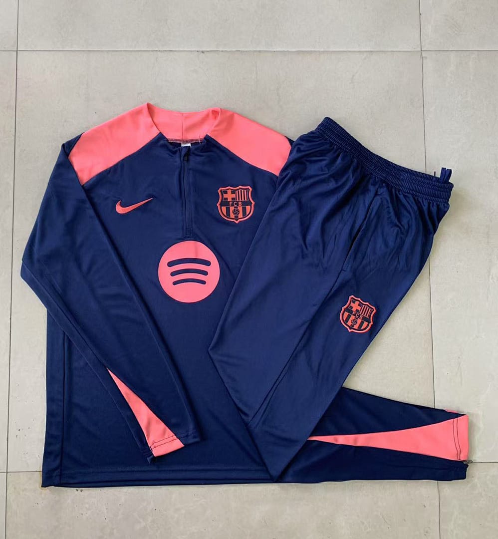 FC Barcelona 25/26 Sudadera Niño · Azul Rey · Hombros Rosado