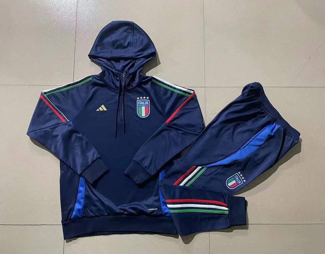 Italia 24/25 Sudadera con Capucha Niño · Azul Rey