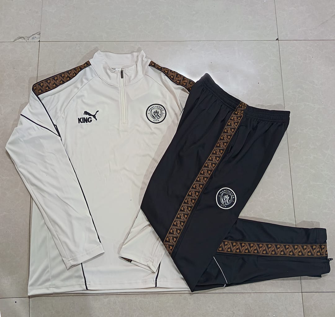 Manchester City 25/26 Sudadera Niño · Beige