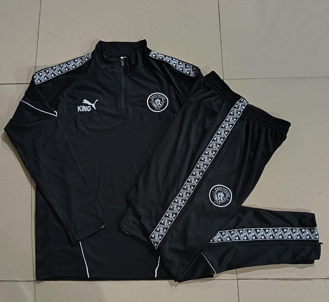 Manchester City 25/26 Sudadera Niño · Negro · Cinta