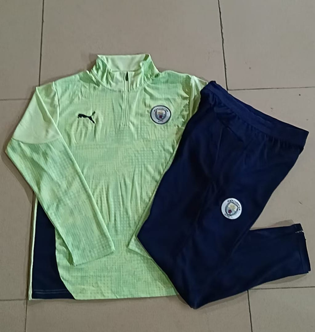 Manchester City 25/26 Sudadera Niño · Verde Claro · Estampado