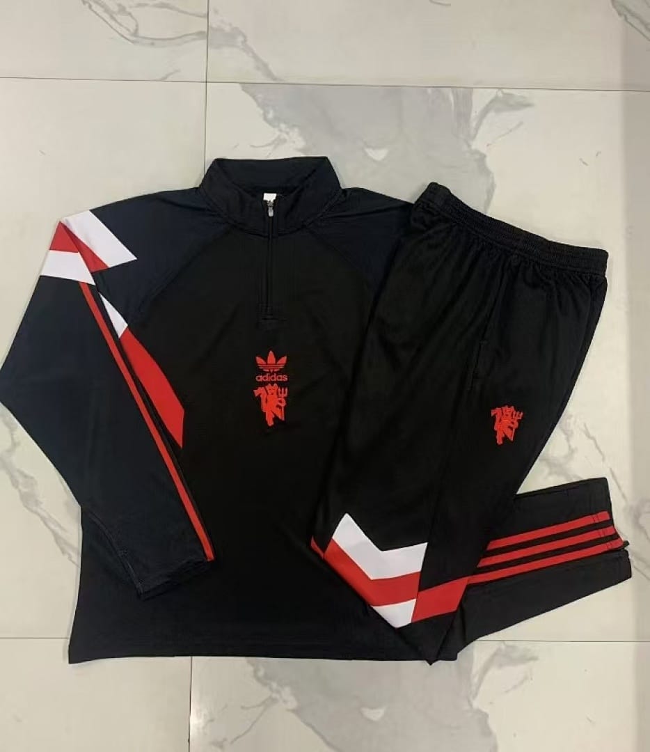 Manchester United 24/25 Sudadera Niño · Negro · Originals