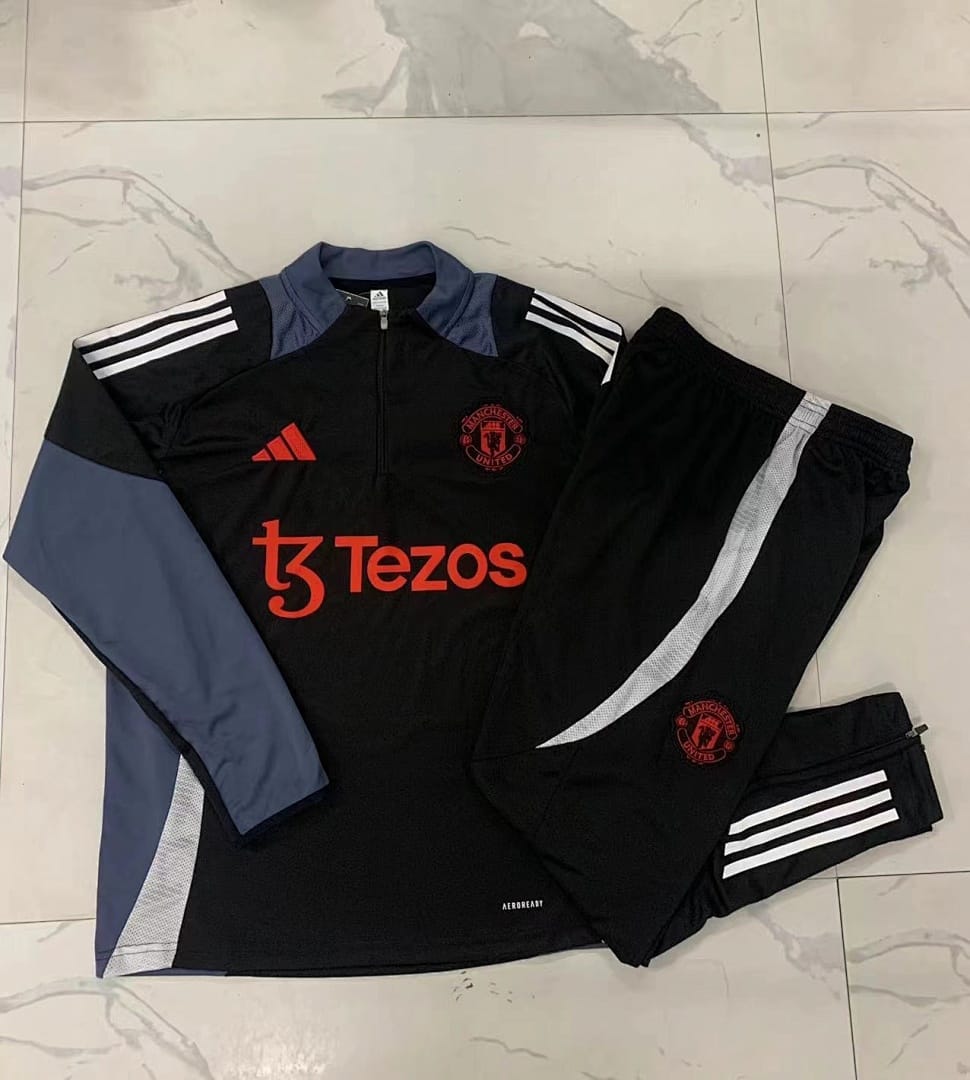 Manchester United 24/25 Sudadera Niño · Negro
