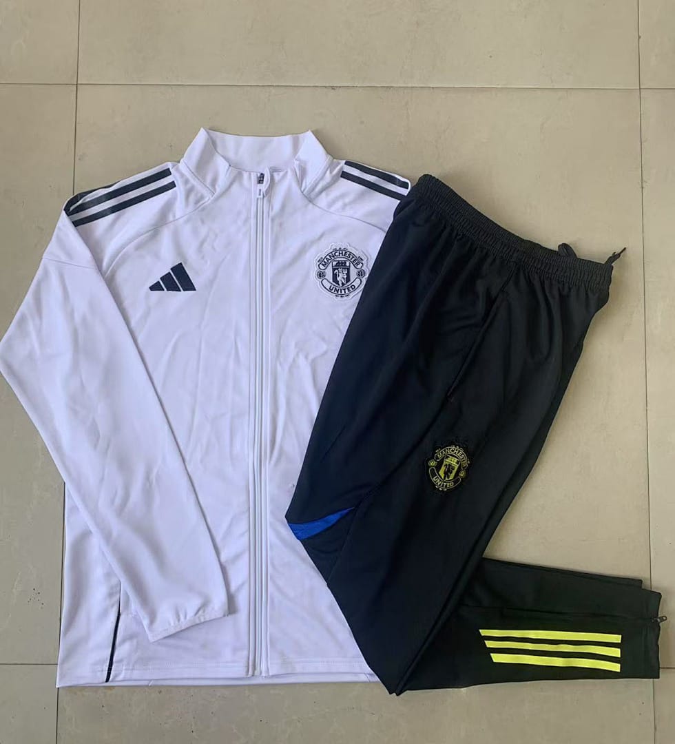 Manchester United 25/26 Chaqueta Niño · Blanco