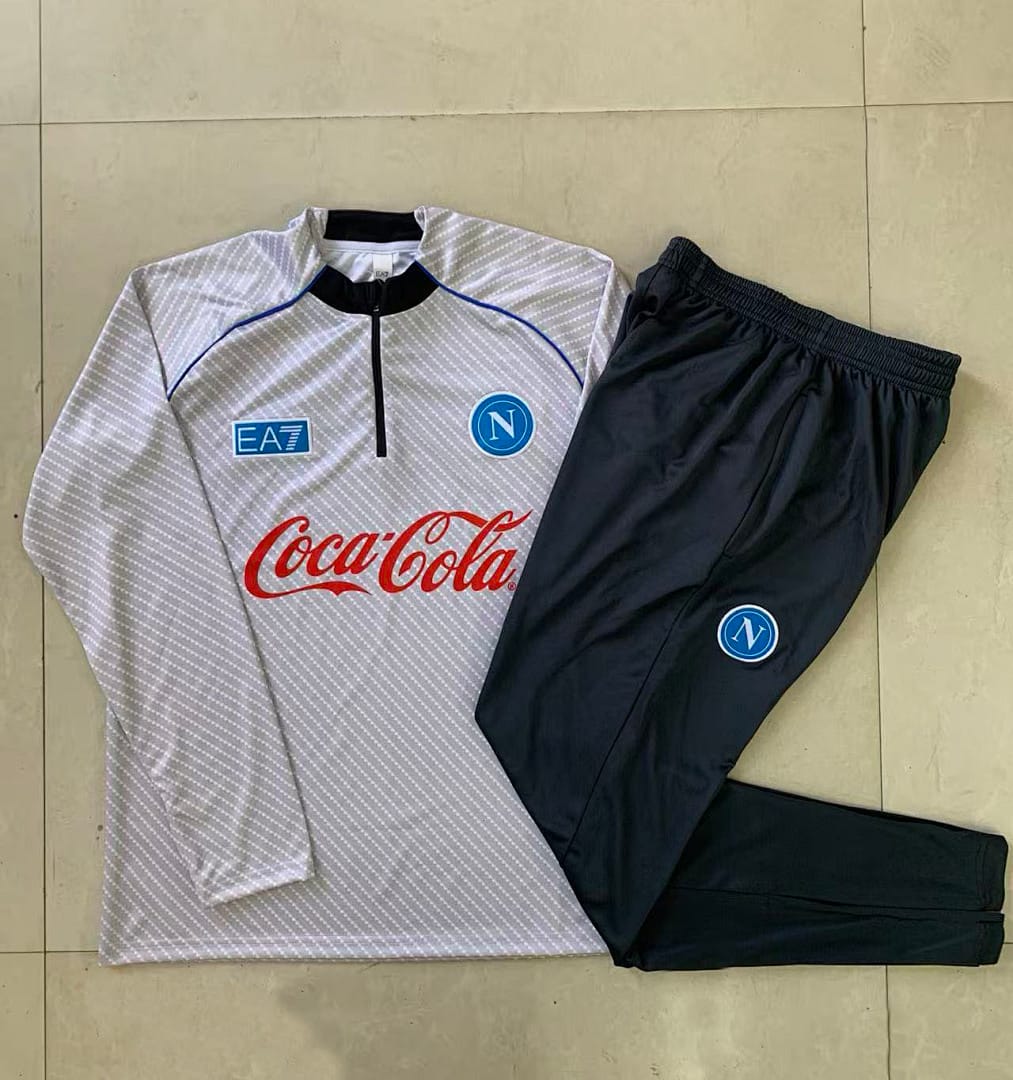 Napoli 25/26 Sudadera Niño · Gris Claro · Estampado