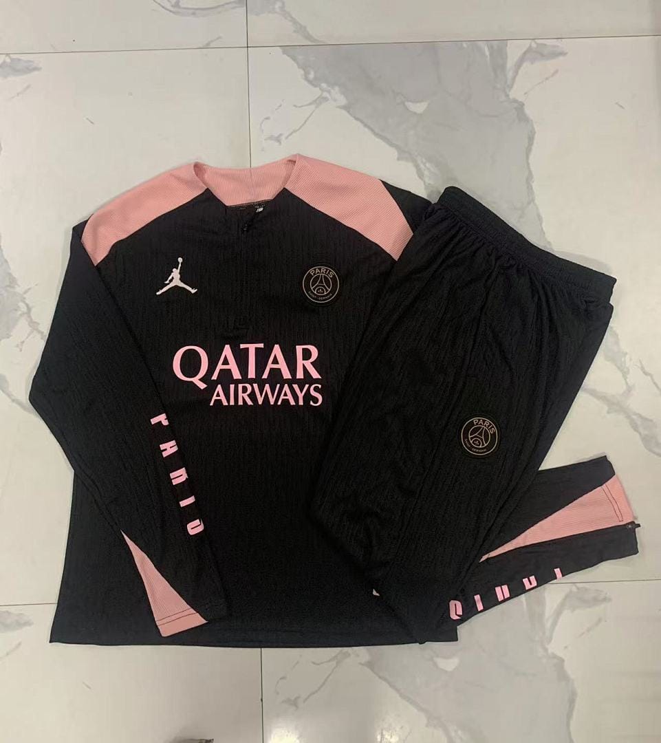 París Saint-Germain 24/25 Sudadera Niño · Negro · Jordan · Versión Jugador · Hombros Rosado