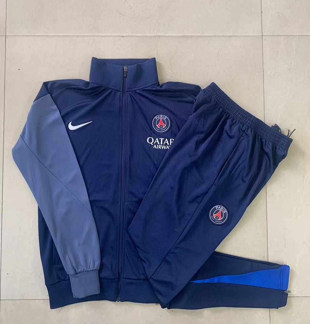 París Saint-Germain 25/26 Chaqueta Niño · Azul Rey · Mangas Gris