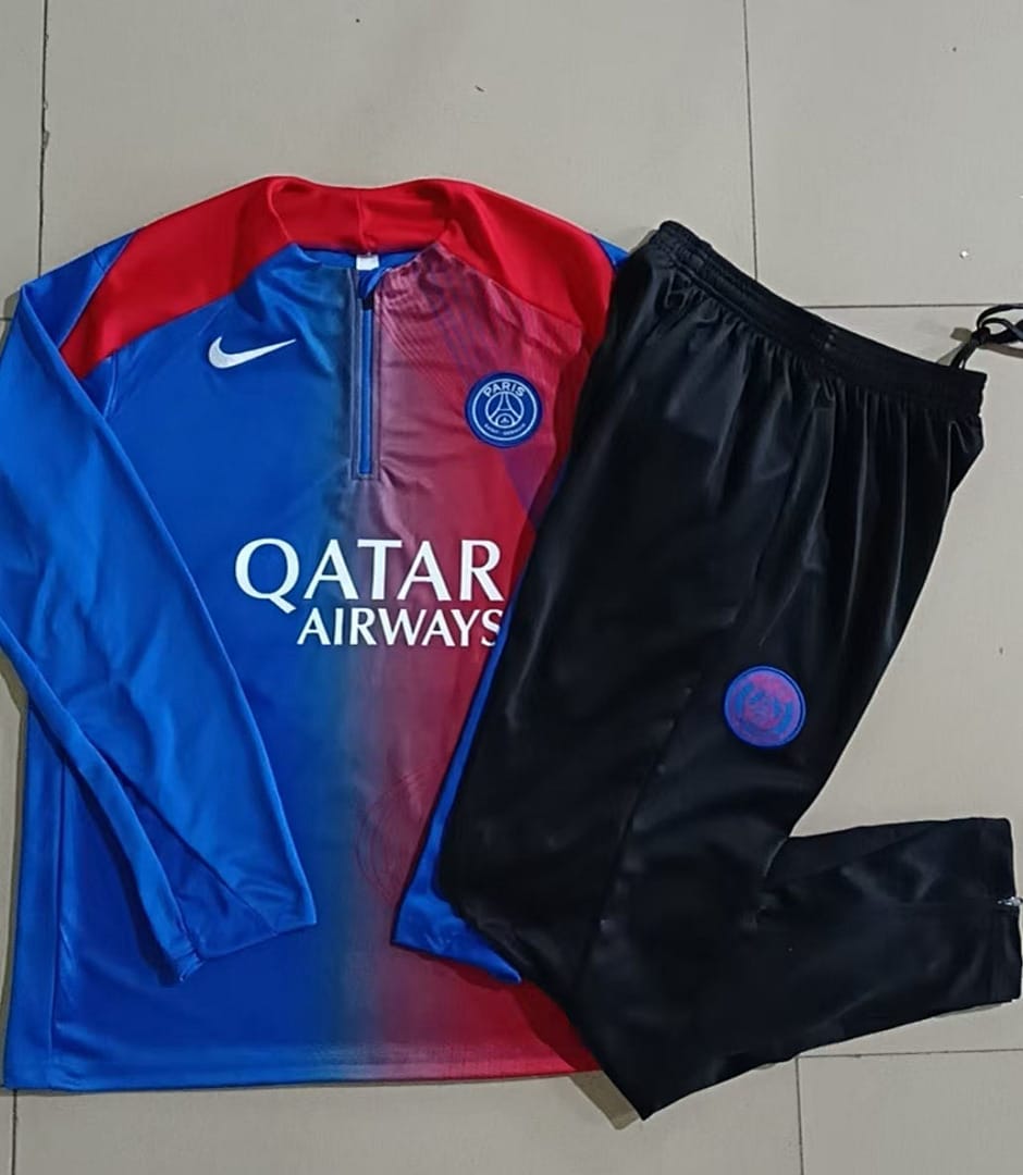 París Saint-Germain 25/26 Sudadera Niño · Azul y Rojo · Estampado