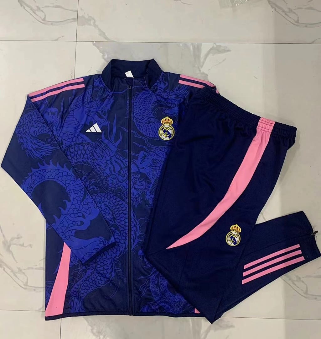 Real Madrid 24/25 Chaqueta Niño · Azul Rey · Dragón