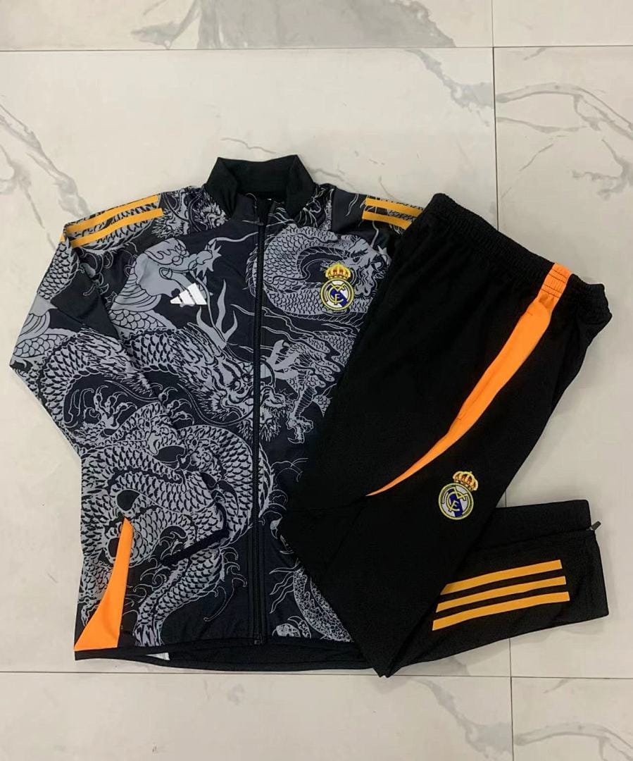Real Madrid 24/25 Chaqueta Niño · Negro · Dragón