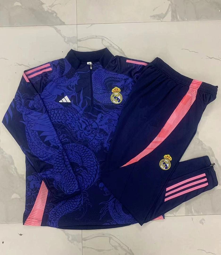 Real Madrid 24/25 Sudadera Niño · Azul Rey · Dragón