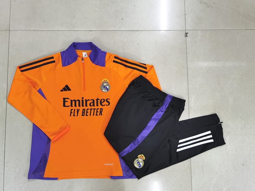 Real Madrid 24/25 Sudadera Niño · Naranja
