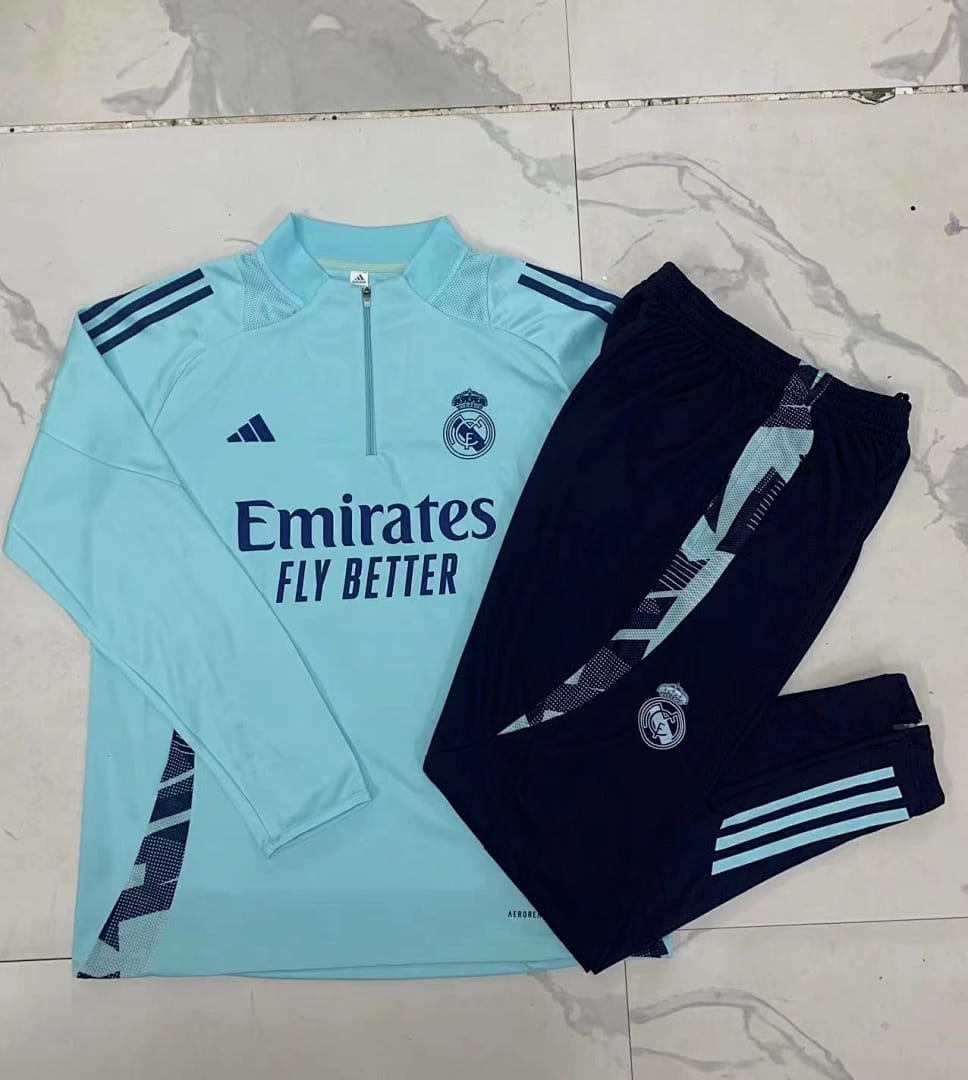 Real Madrid 24/25 Sudadera Niño · Verde Claro