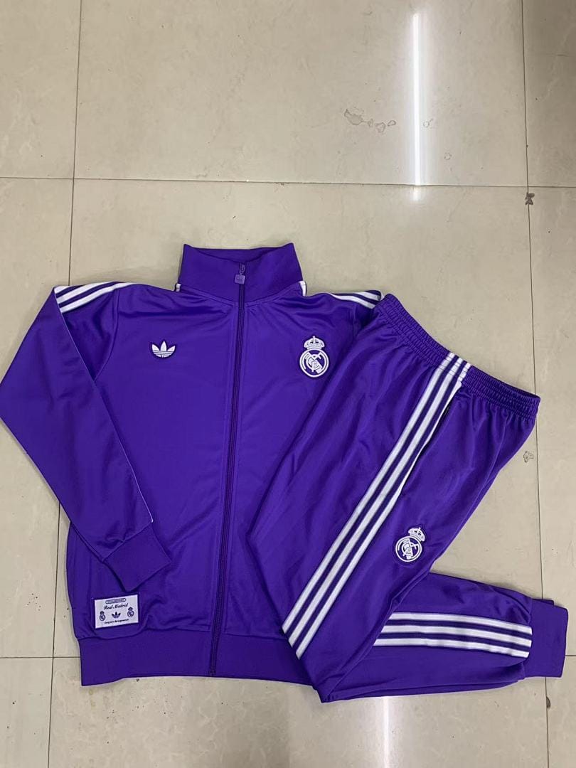 Real Madrid 25/26 Chaqueta Niño · Morado · Retro