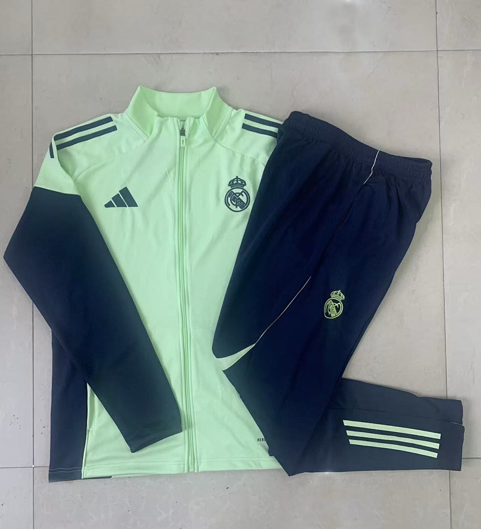 Real Madrid 25/26 Chaqueta Niño · Verde Claro