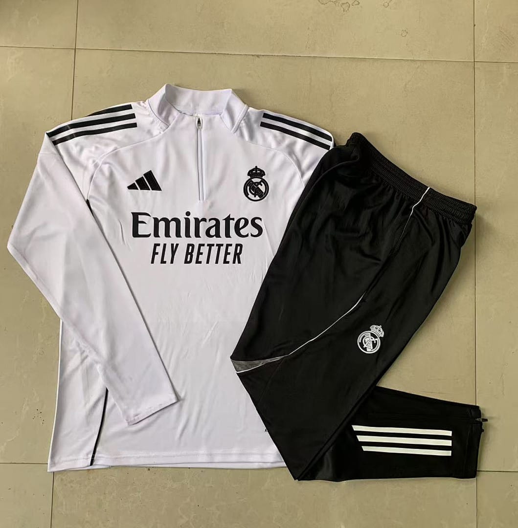 Real Madrid 25/26 Sudadera Niño · Blanco