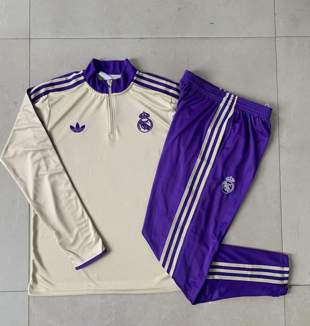 Real Madrid 25/26 Sudadera Niño · Crema · Retro
