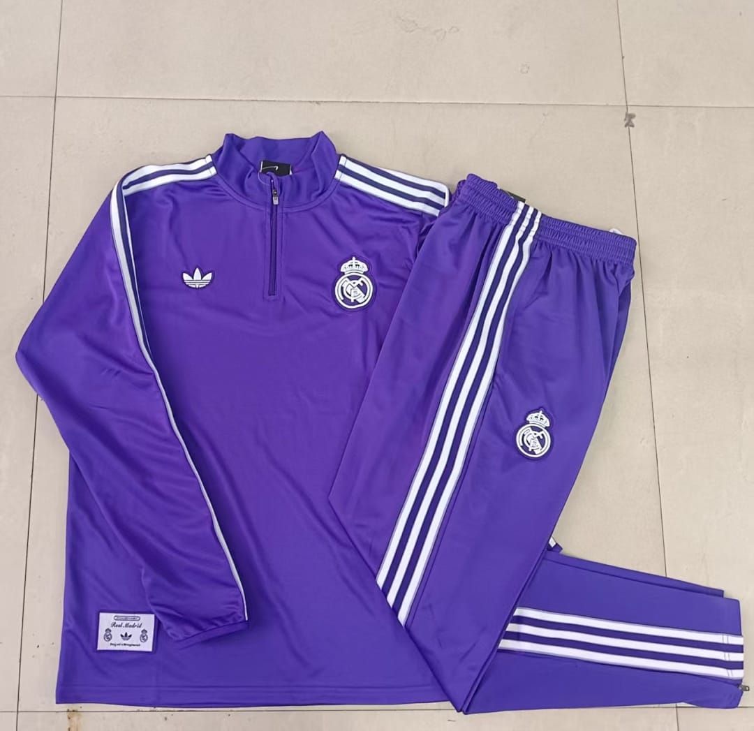 Real Madrid 25/26 Sudadera Niño · Morado · Retro