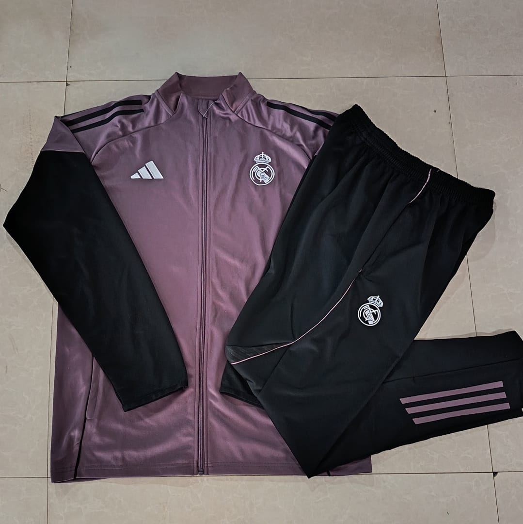 Real Madrid 26/27 Chaqueta Niño · Gris Morado