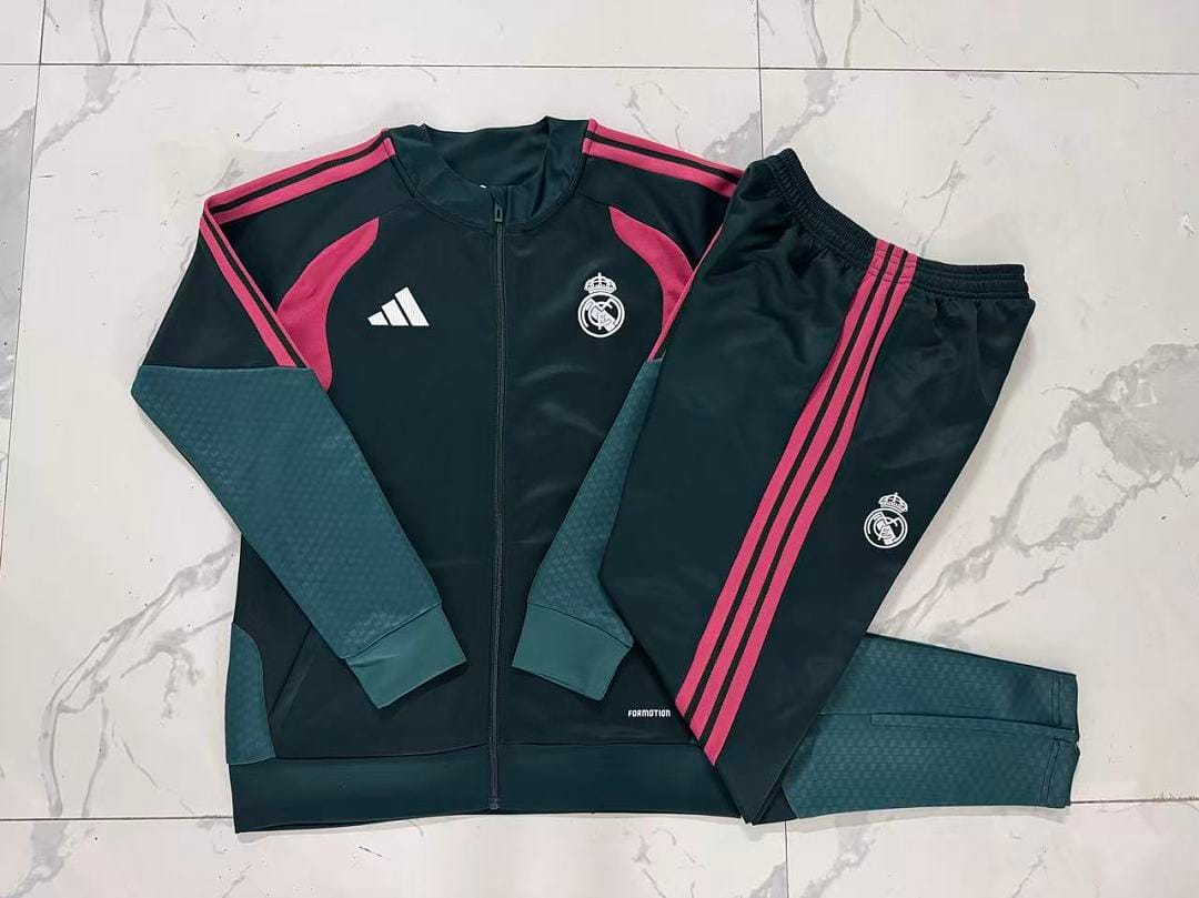 Real Madrid 26/27 Chaqueta Niño · Verde Oscuro