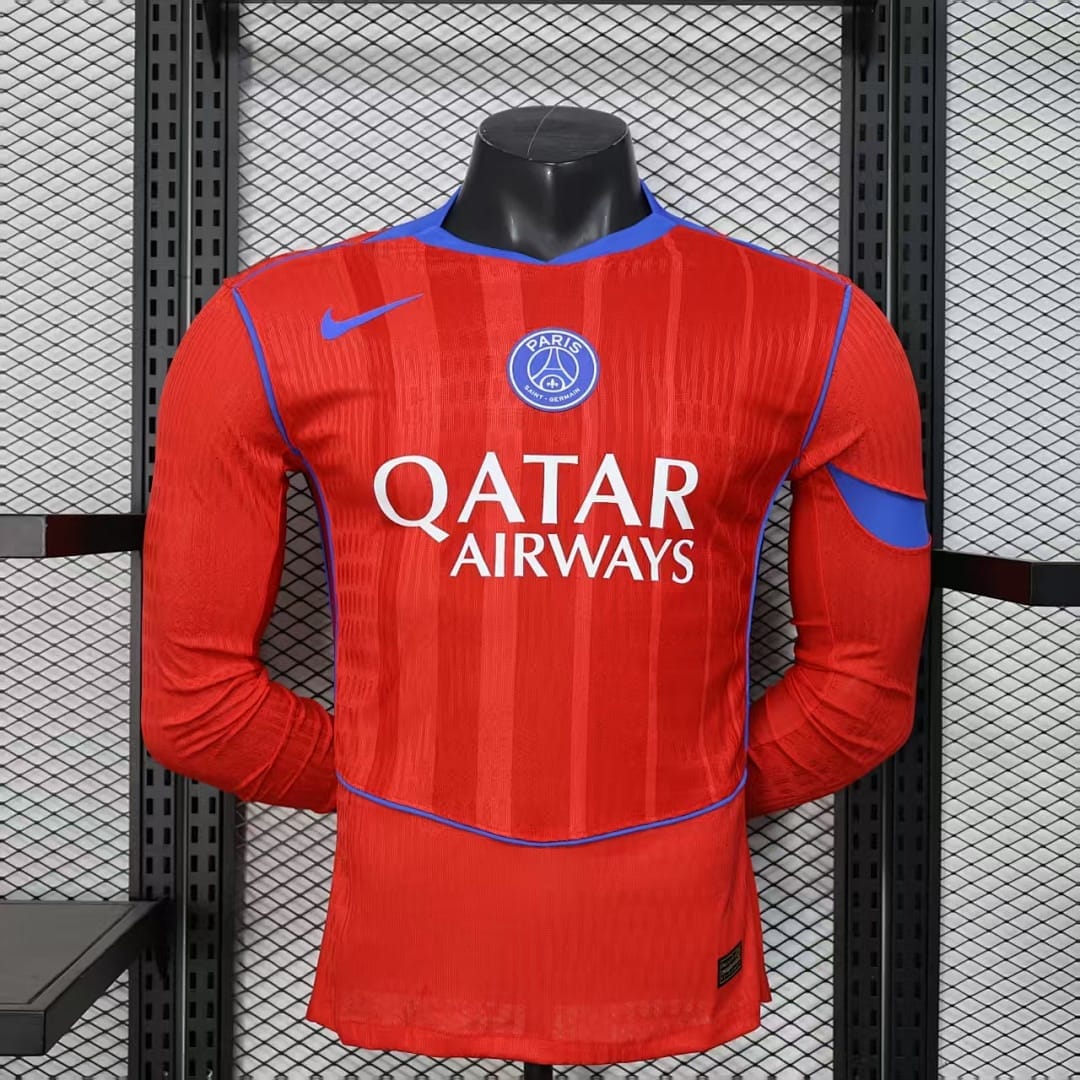 París Saint-Germain Tercera Equipación Roja Manga Larga